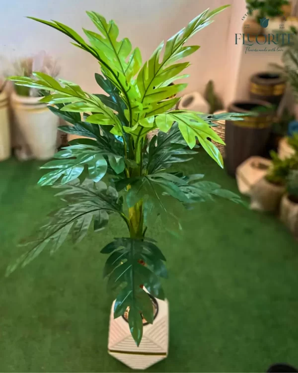 🌿 شجرة المونستيرا الصناعية - لمسة استوائية تدوم طويلاً